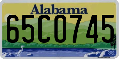 AL license plate 65CO745