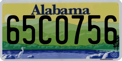 AL license plate 65CO756