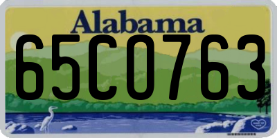 AL license plate 65CO763