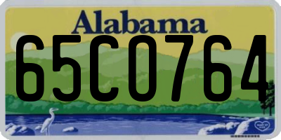 AL license plate 65CO764