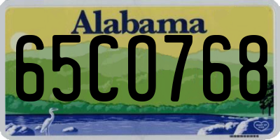 AL license plate 65CO768