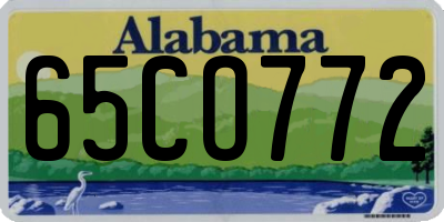AL license plate 65CO772