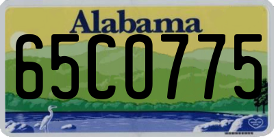 AL license plate 65CO775
