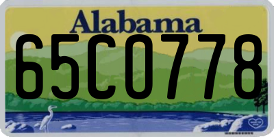 AL license plate 65CO778