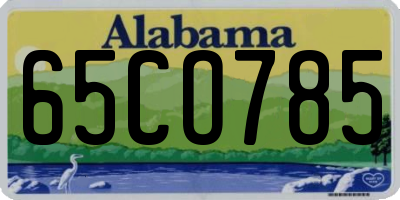 AL license plate 65CO785