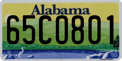 AL license plate 65CO801