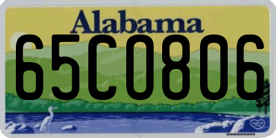 AL license plate 65CO806