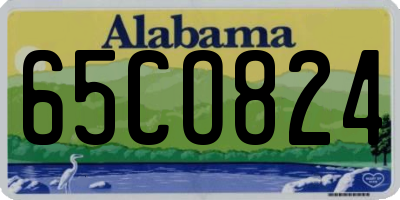AL license plate 65CO824