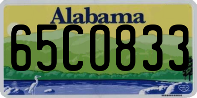 AL license plate 65CO833