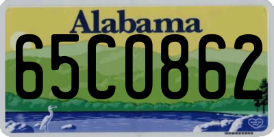 AL license plate 65CO862