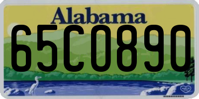 AL license plate 65CO890