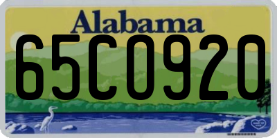 AL license plate 65CO920