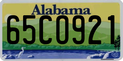 AL license plate 65CO921