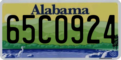 AL license plate 65CO924