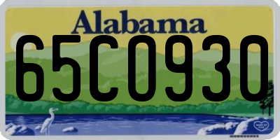 AL license plate 65CO930