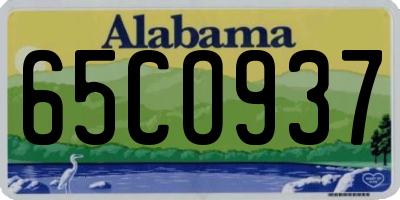 AL license plate 65CO937