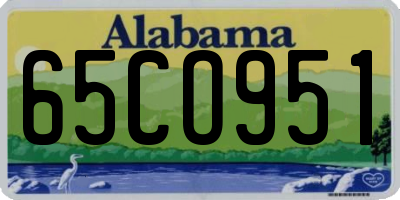 AL license plate 65CO951