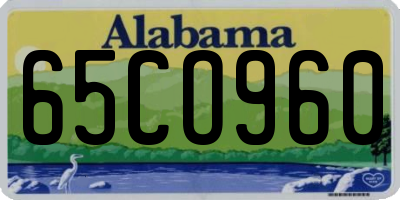 AL license plate 65CO960