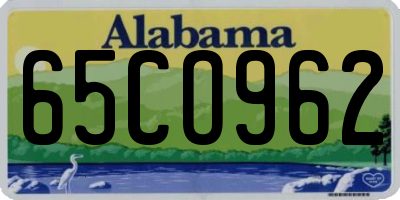 AL license plate 65CO962