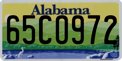 AL license plate 65CO972