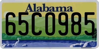 AL license plate 65CO985