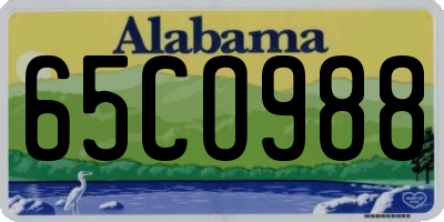 AL license plate 65CO988