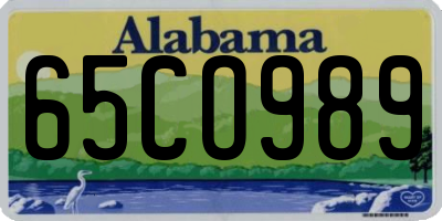 AL license plate 65CO989