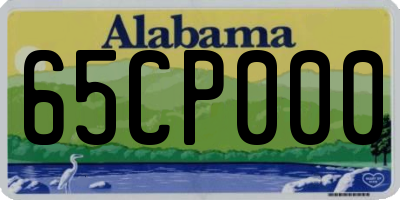 AL license plate 65CP000