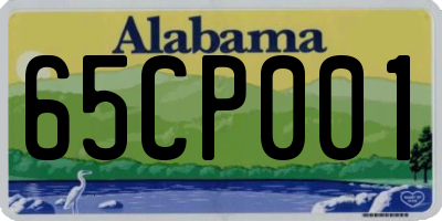 AL license plate 65CP001