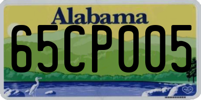 AL license plate 65CP005