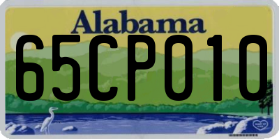 AL license plate 65CP010