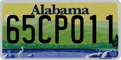 AL license plate 65CP011