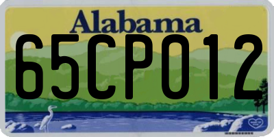 AL license plate 65CP012