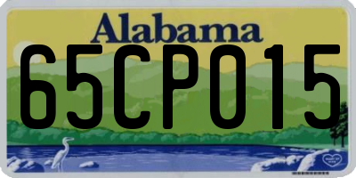 AL license plate 65CP015