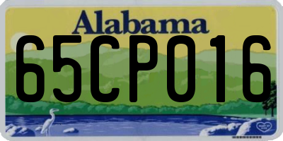 AL license plate 65CP016