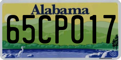 AL license plate 65CP017