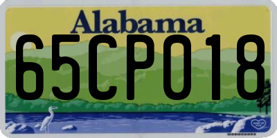 AL license plate 65CP018