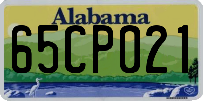 AL license plate 65CP021