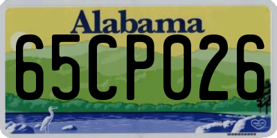AL license plate 65CP026