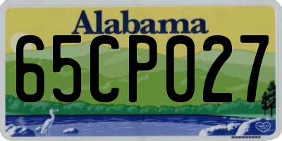 AL license plate 65CP027