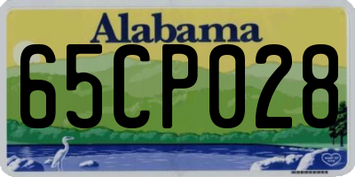 AL license plate 65CP028