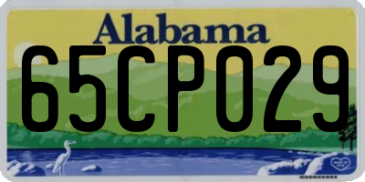 AL license plate 65CP029