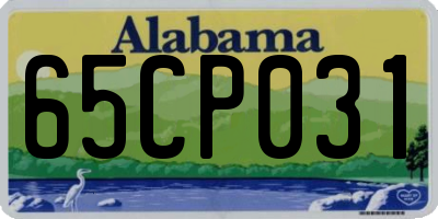 AL license plate 65CP031