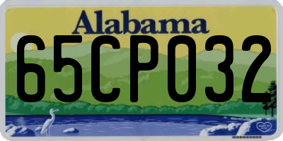 AL license plate 65CP032