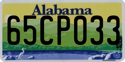 AL license plate 65CP033