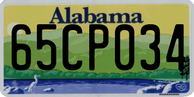 AL license plate 65CP034