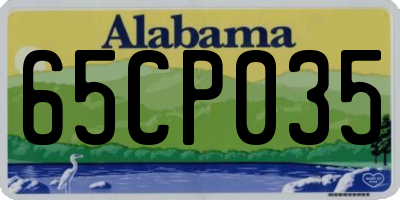AL license plate 65CP035
