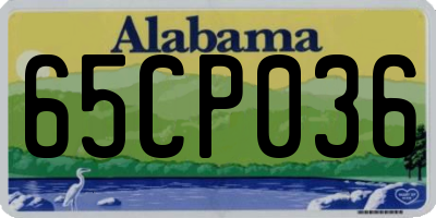 AL license plate 65CP036
