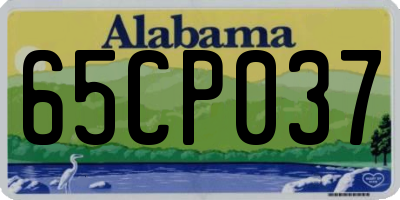 AL license plate 65CP037