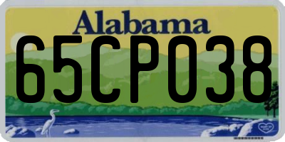 AL license plate 65CP038